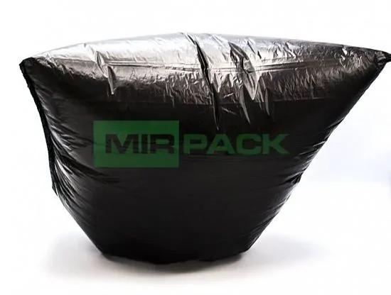 Пакеты для мусора 35 литров с завязками, 15 мкм, ПНД, в рулоне 15 штук, черные, 50х60 см - Вид 5