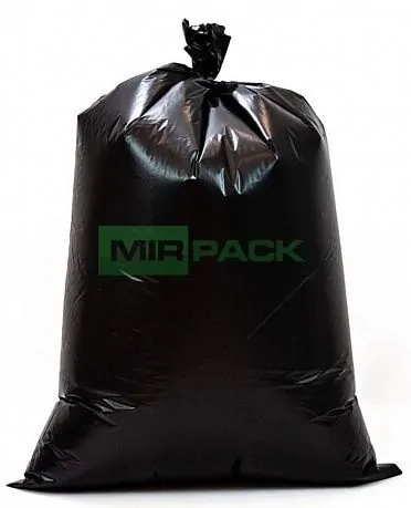 Мешки для мусора 120 л, 70 мкм, черные, в пачках 100 шт. 2х слойные - Вид 1