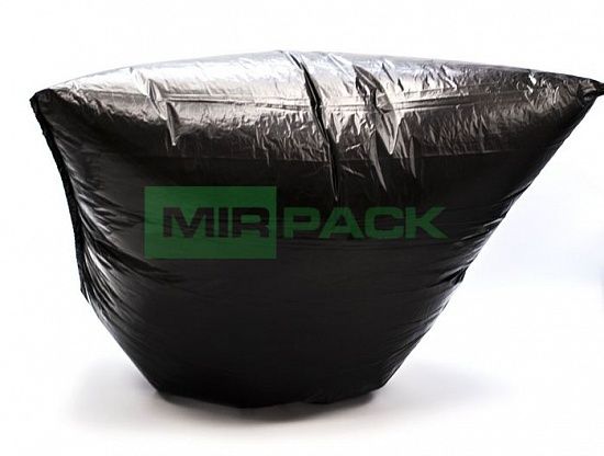 Пакеты для мусора 35 литров с завязками, 18 мкм, ПНД, в рулоне 15 штук, черные, 50х60 см - Вид 5