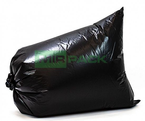 Мешки для мусора 120 л, 100 мкм, ПВД, 100 шт. черные, 2х слойные - Вид 5