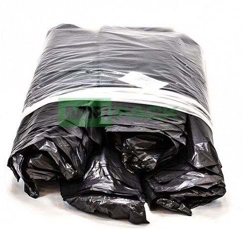 Мешки для мусора 120 литров, 40 мкм, в пачках 200 шт. черные, - 2х слойные - Вид 4